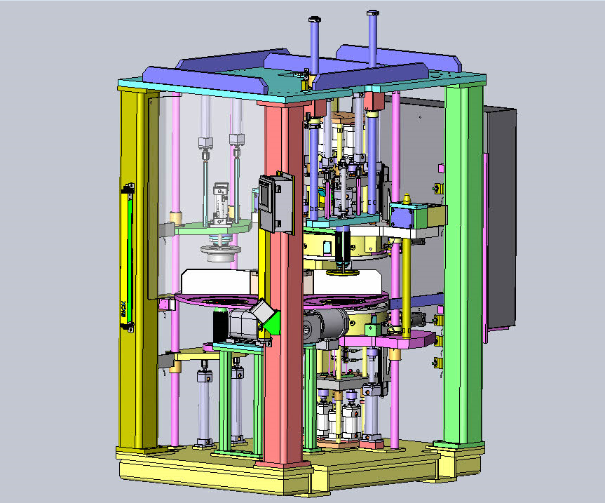【非標數模】TP60轉盤式電機壓裝機、自動化非標設備3D模型圖紙 STEP格式